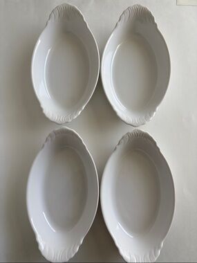 Revol France La Porcelain France 4 White Au Gratin Dishes